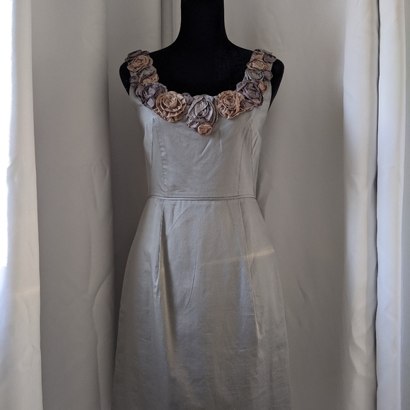 BARASCHI for ANTHROPOLOGIE Slate shift dress size 4 with pockets! - Picture 5 of 11